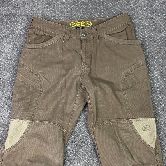 Keen Pants Men's 32 x 34 Brown Double Knee Cargo Work Hiking Canvas Duck Flint - Picture 2 of 15